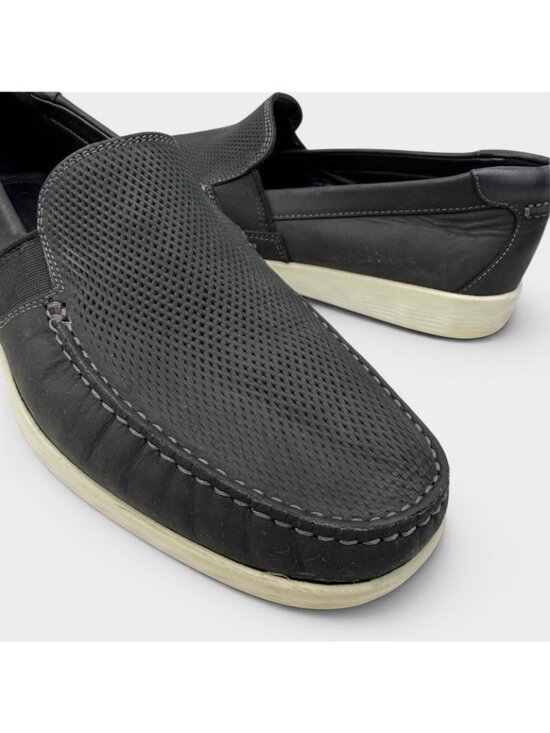 ECCO S-Lite Moc Mens 10 10.5 EU 44 Black Perforated Nubuck Slip On Loafers Shoes main image 9